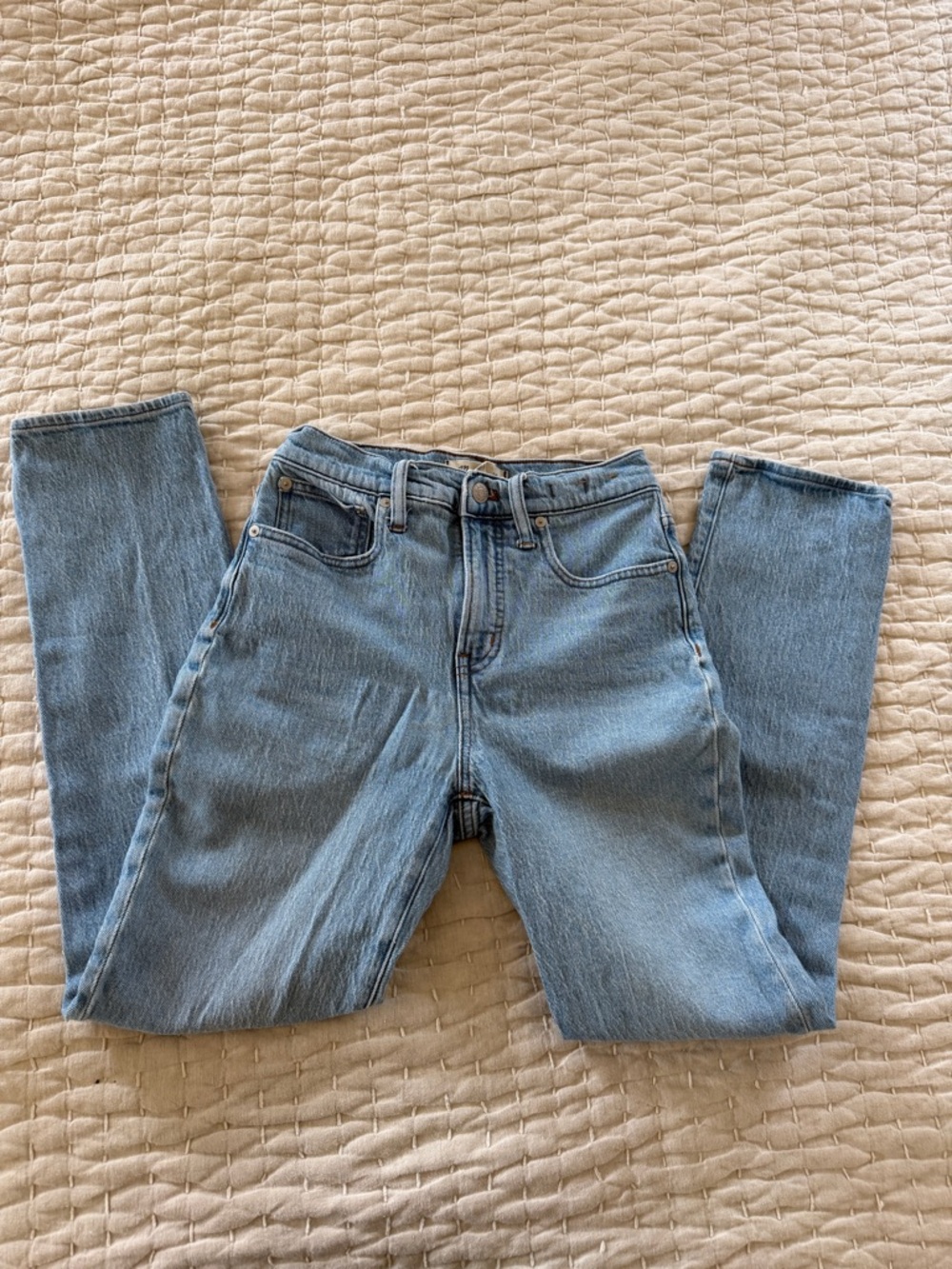 Madewell Perfect Vintage Jean Slight Distressing Light Wash High Rise Size 26
